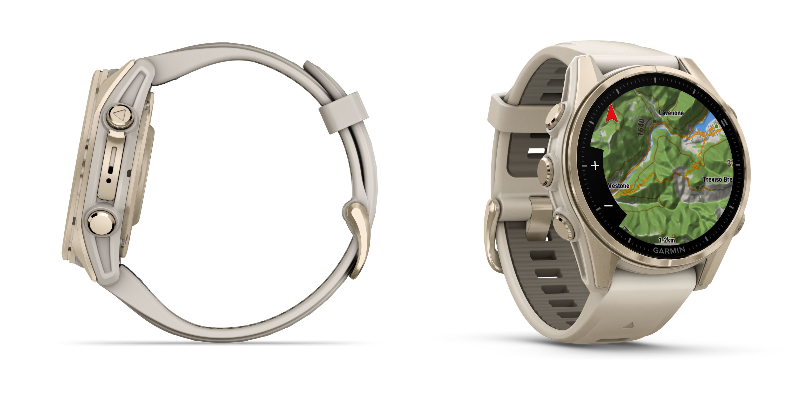 A rock formation in a snowy field