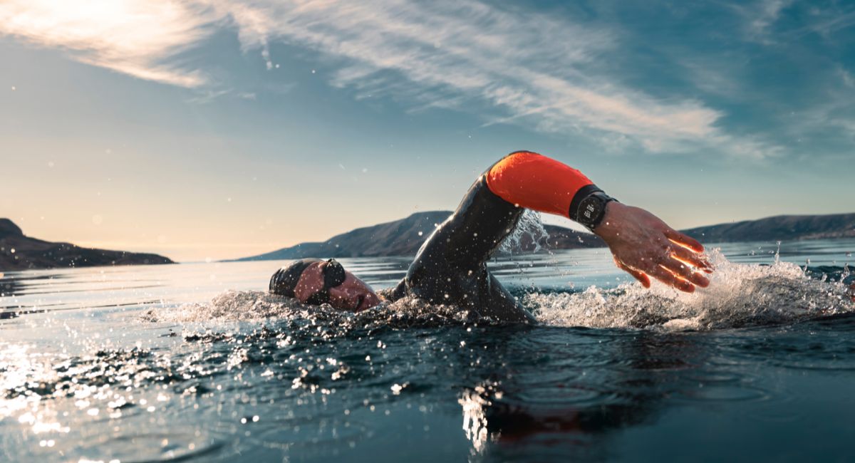 A rock formation in a snowy field